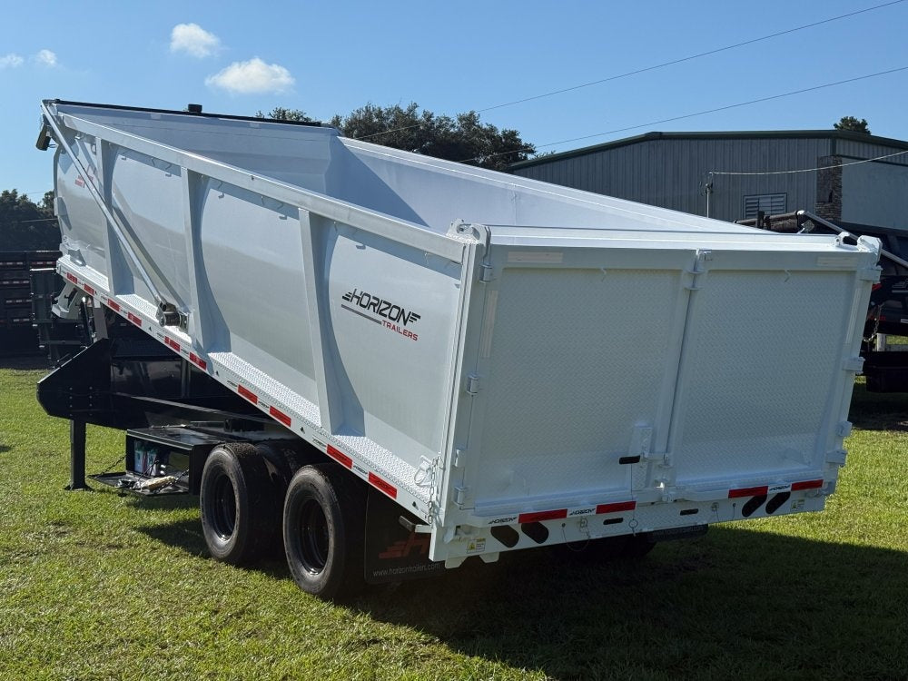 20' HZH GN Dump Trailer w/ 4' Walls (2) 10k Axles, 3-Way Door, Hydraulic Jacks - DT4 Heavy Duty/Dump Trailers - Stryker Dealership Group