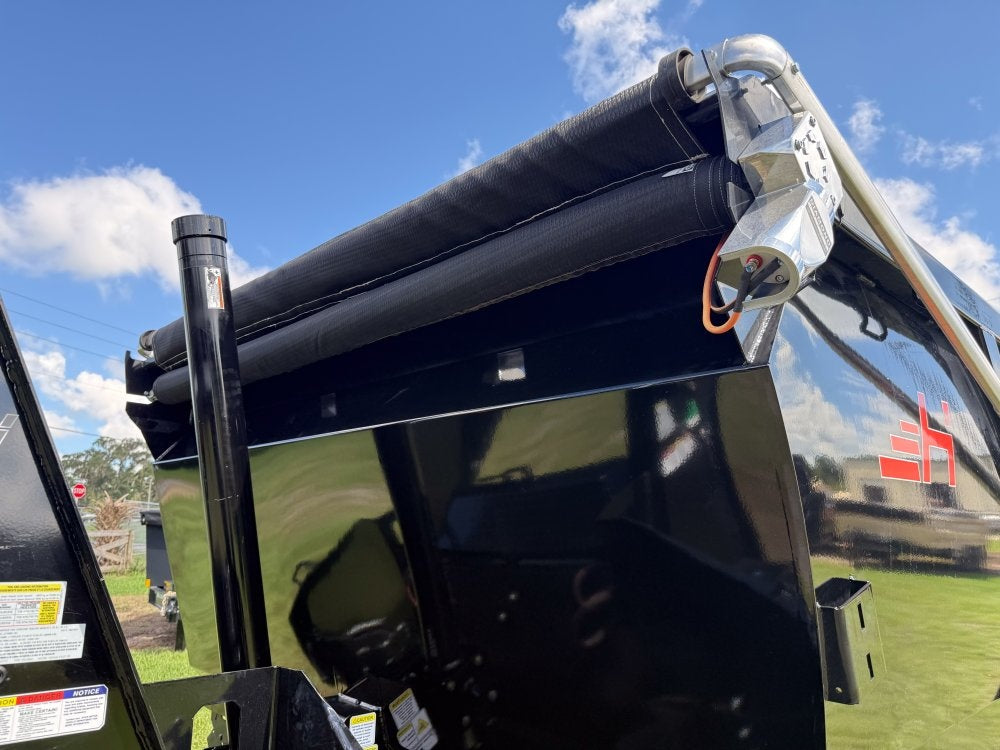 20' HZH GN Dump Trailer w/ 4' Walls (2) 10k Axles, 3-Way Door, Hydraulic Jacks - Gooseneck Dump/Dump Trailers - Stryker Dealership Group