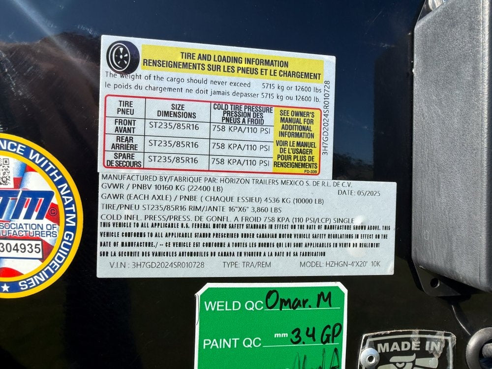 20' HZH GN Dump Trailer w/ 4' Walls (2) 10k Axles, 3-Way Door, Hydraulic Jacks - Dump Trailers/Dump Trailers - Stryker Dealership Group