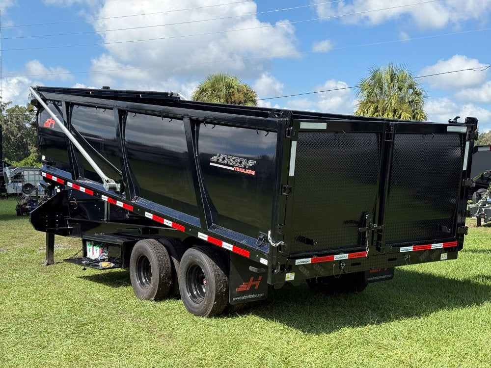 20' HZH GN Dump Trailer w/ 4' Walls (2) 12k Axles, 3-Way Door, Hydraulic Jacks - Dump Trailers/Dump Trailers - Stryker Dealership Group