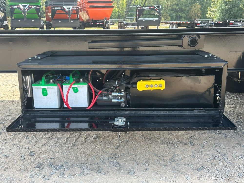 20' HZH GN Dump Trailer w/ 4' Walls (2) 12k Axles, 3-Way Door, Tarp, Hydraulic Jacks - DT4 Heavy Duty - Stryker Dealership Group