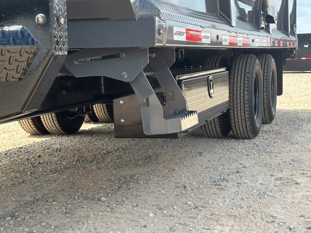 20' HZH GN Dump Trailer w/ 4' Walls (2) 12k Axles, 3-Way Door, Tarp, Hydraulic Jacks - DT4 Heavy Duty - Stryker Dealership Group