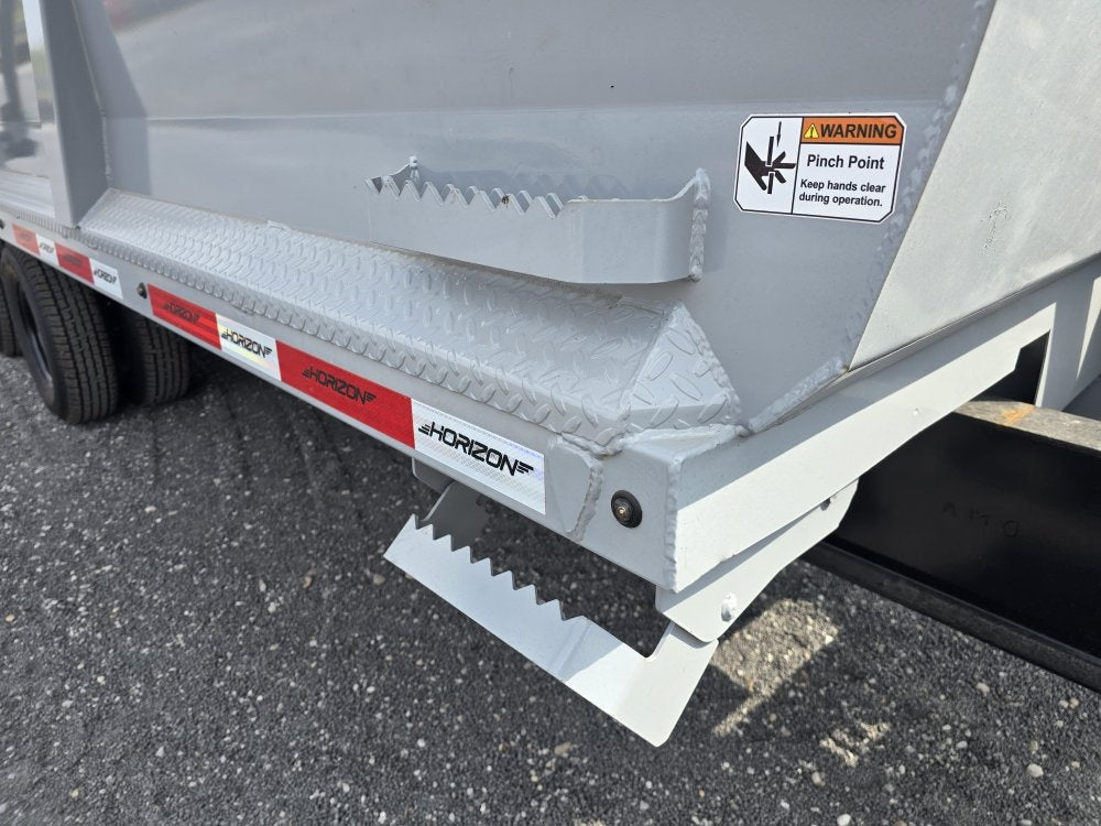 20' HZH GN Dump Trailer w/ 4' Walls (2) 12k Axles, 3-Way Door, Tarp, Hydraulic Jacks - DT4 Heavy Duty - Stryker Dealership Group