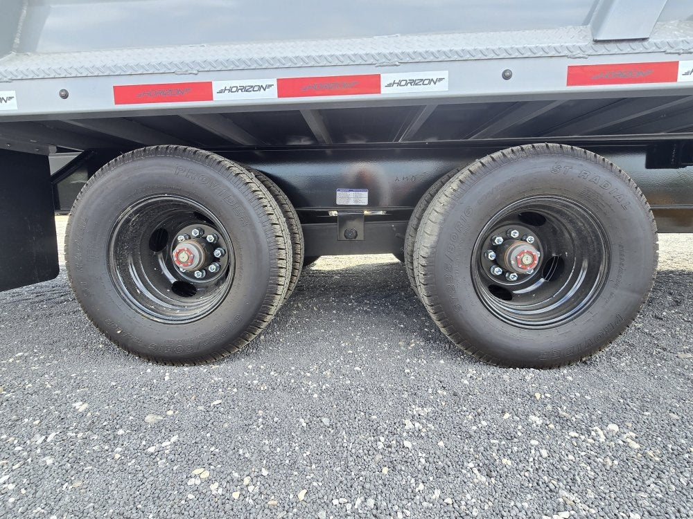 20' HZH GN Dump Trailer w/ 4' Walls (2) 12k Axles, 3-Way Door, Tarp, Hydraulic Jacks - DT4 Heavy Duty - Stryker Dealership Group