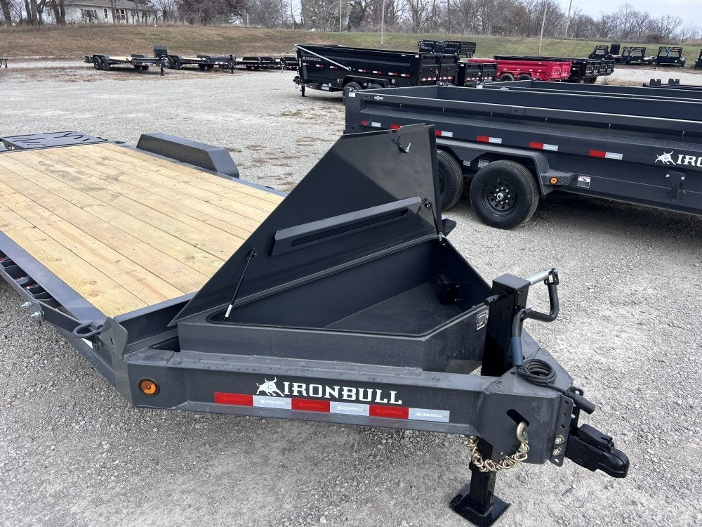 20' Iron Bull EWB Bumper Pull Equipment Trailer Mega Ramps - (2) 7,000 lb Axles - Equipment Trailers - Stryker Dealership Group