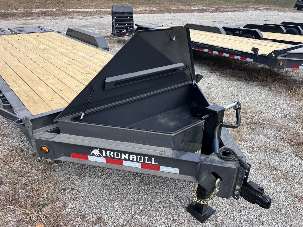 20' Iron Bull EWB Bumper Pull Equipment Trailer Mega Ramps - (2) 7,000 lb Axles - Equipment Trailers - Stryker Dealership Group