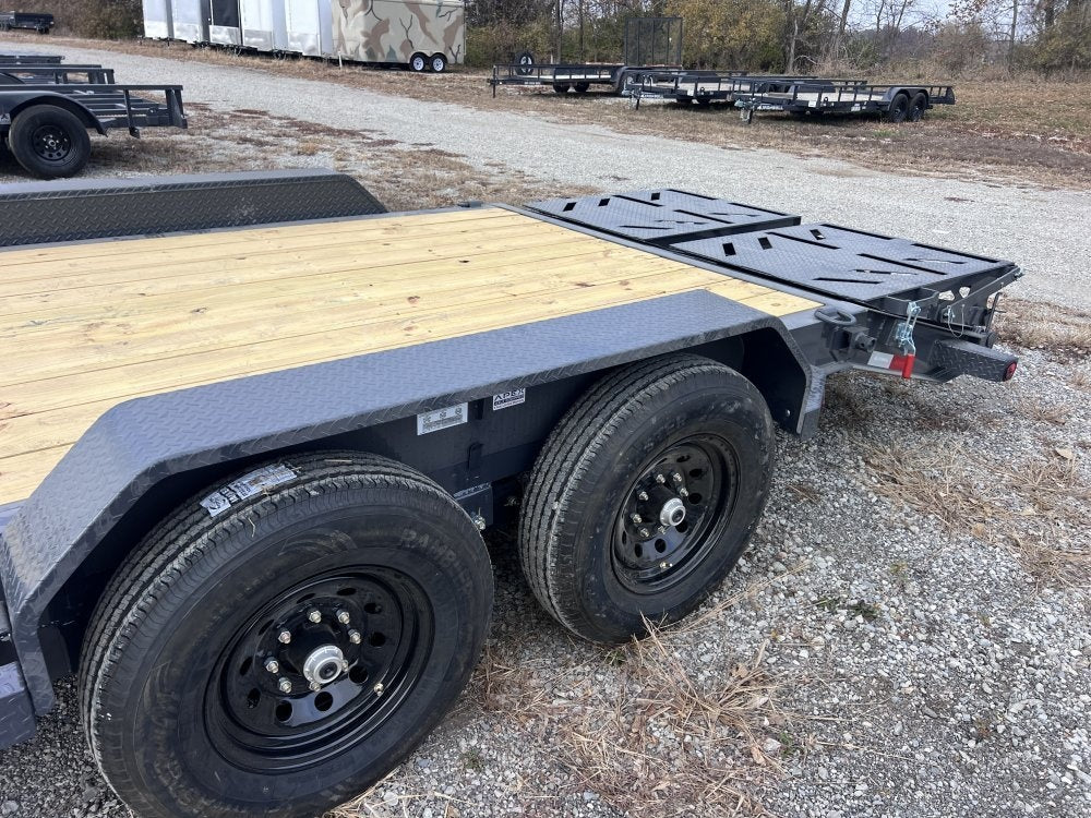 20' Iron Bull EWB Bumper Pull Equipment Trailer Mega Ramps - (2) 7,000 lb Axles - Equipment Trailers - Stryker Dealership Group