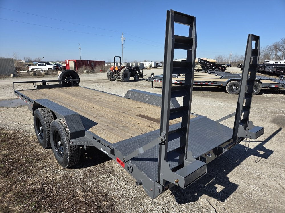 20' Stryker SET Bumper Pull Equipment Trailer Stand Up Ramps - (2) 7K Axles - Equipment Trailers - Stryker Dealership Group