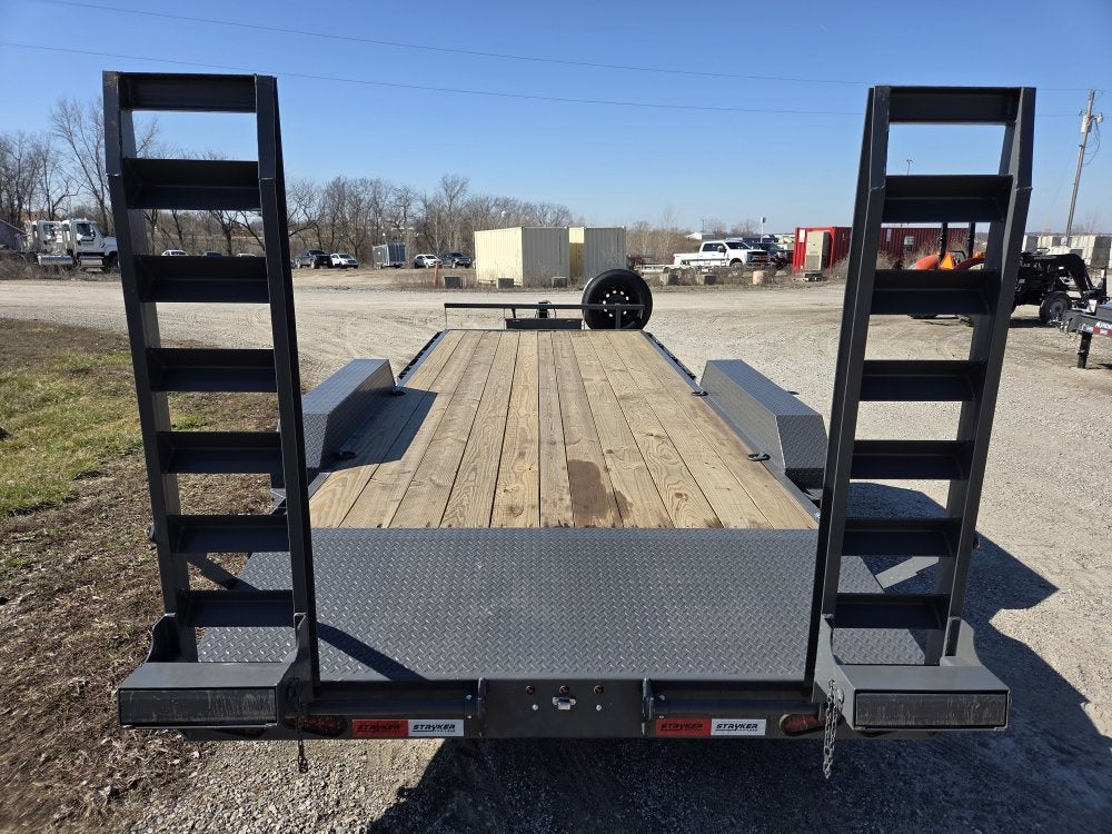 20' Stryker SET Bumper Pull Equipment Trailer Stand Up Ramps - (2) 7K Axles - Equipment Trailers - Stryker Dealership Group