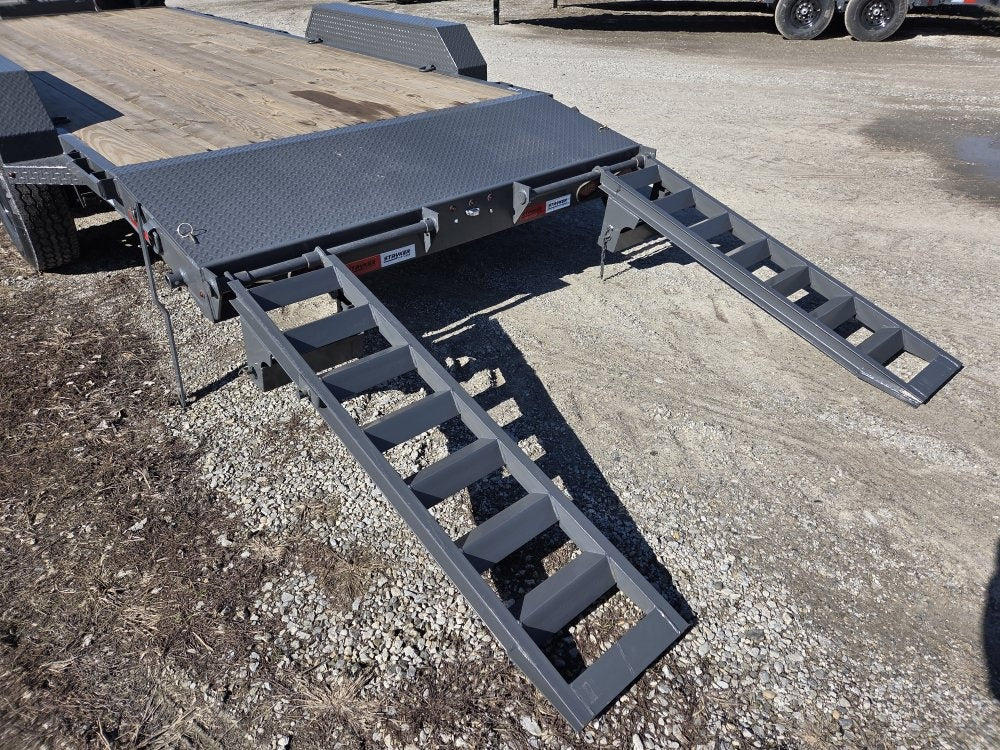 20' Stryker SET Bumper Pull Equipment Trailer Stand Up Ramps - (2) 7K Axles - Equipment Trailers - Stryker Dealership Group