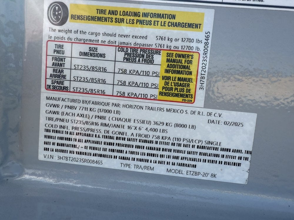 20' Tilt Equipment Trailer (2) 8K Axles 102" Wide - Equipment Tilt - Stryker Dealership Group