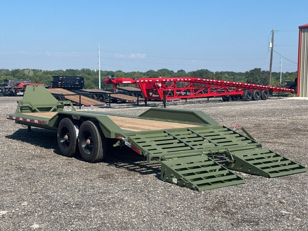 22' HEH Equipment Trailer (2) 10K Axles, Drive Over Fenders, 3' Dove W/ Mountain Ramps 12511 - Stryker Dealership Group