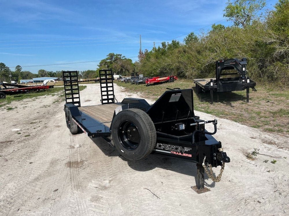 22' HEH Equipment Trailer (2) 10K Axles, Drive Over Fenders, 3' Dove W/Stand Up Ramps 4136 - Stryker Dealership Group