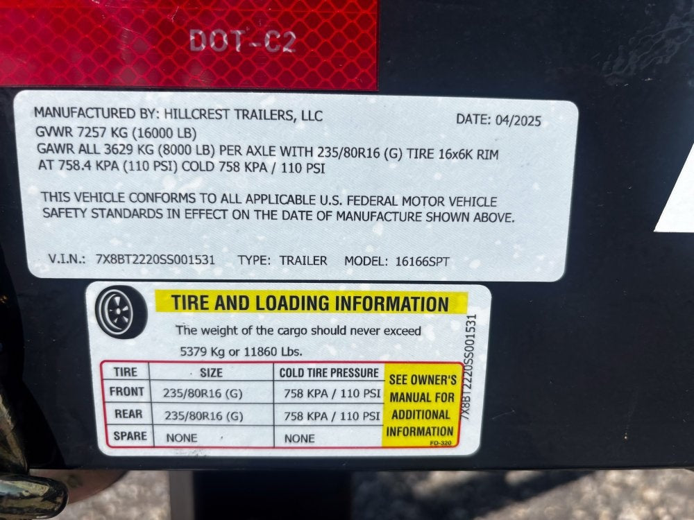 22' BP Tilt Trailer - 8K Axles - Equipment Tilt - Stryker Dealership Group