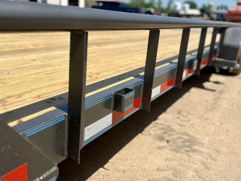 22' Gooseneck Heavy Pipe Rail Equipment Trailer - 6K Axles - Slide In Ramps - Pipe Top Rail - Stryker Dealership Group