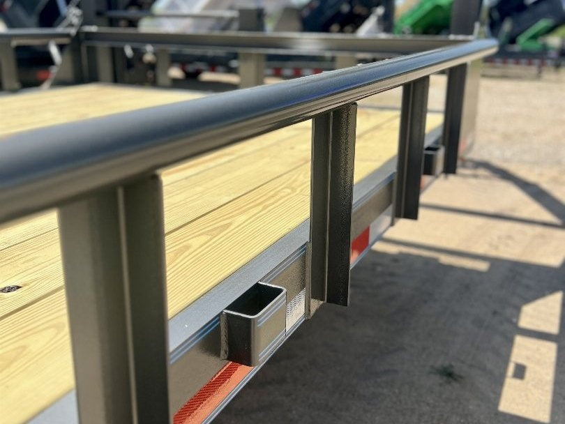 22' Gooseneck Heavy Pipe Rail Equipment Trailer - 6K Axles - Slide In Ramps - Pipe Top Rail - Stryker Dealership Group