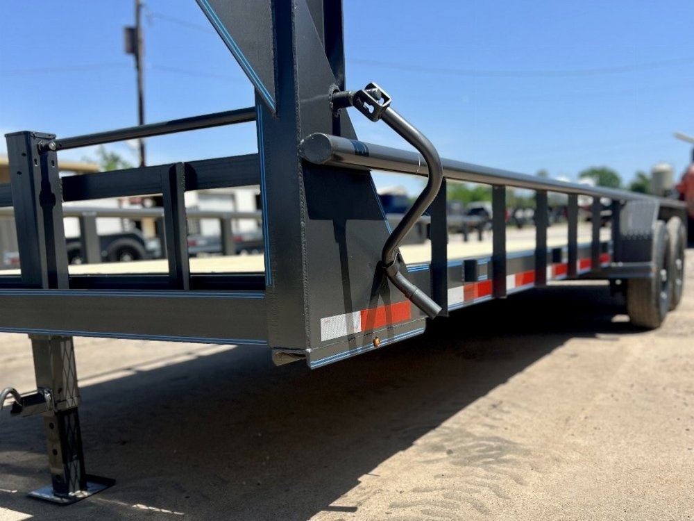 22' Gooseneck Heavy Pipe Rail Equipment Trailer - 6K Axles - Slide In Ramps - Pipe Top Rail - Stryker Dealership Group