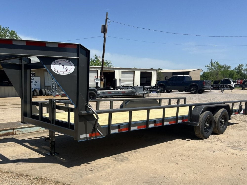 22' Gooseneck Heavy Pipe Rail Equipment Trailer - 6K Axles - Slide In Ramps - Pipe Top Rail - Stryker Dealership Group