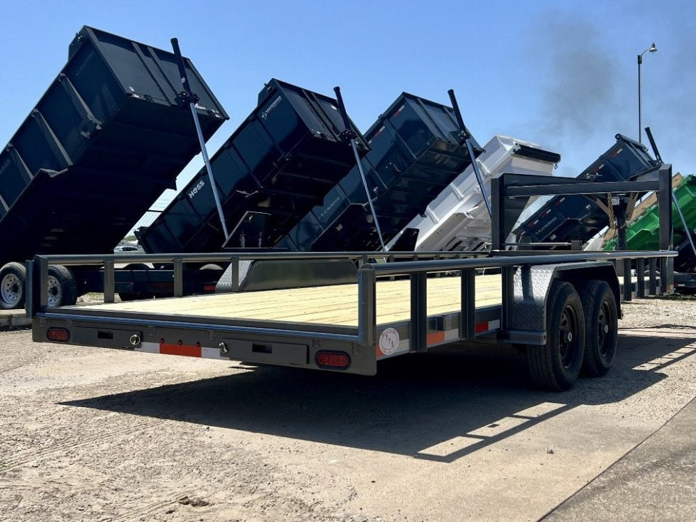 22' Gooseneck Heavy Pipe Rail Equipment Trailer - 6K Axles - Slide In Ramps - Pipe Top Rail - Stryker Dealership Group