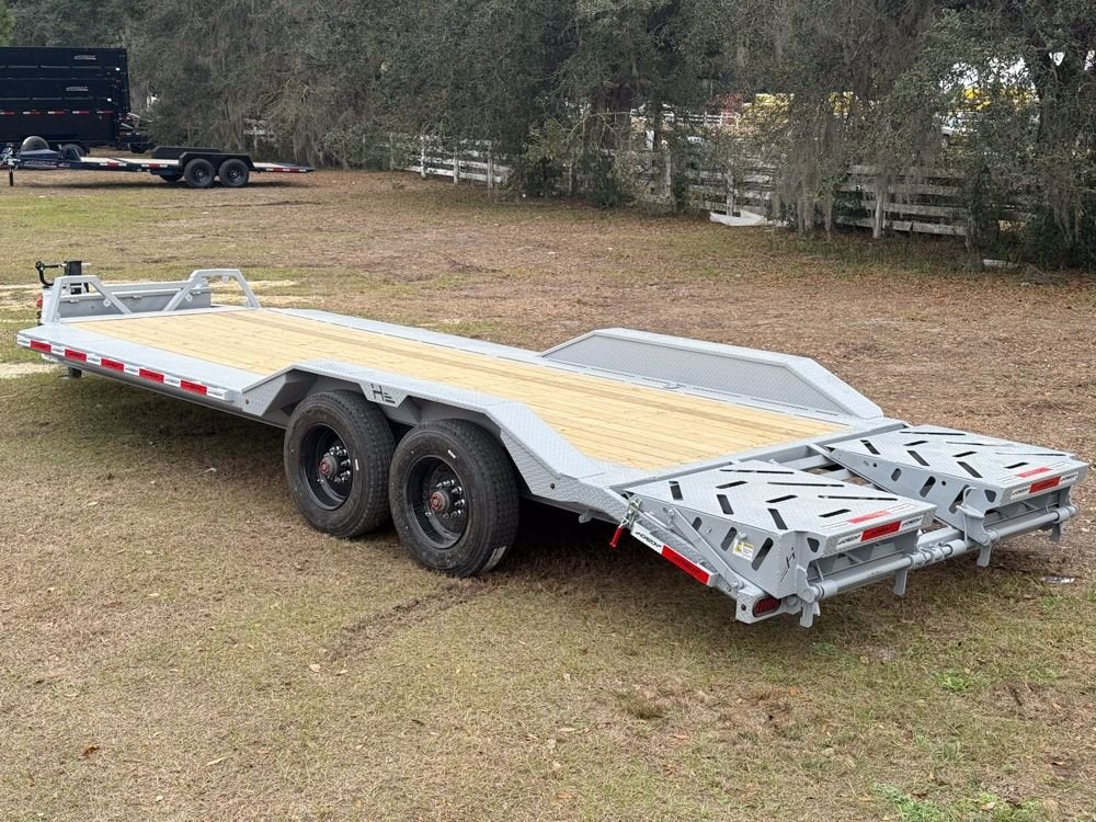 22' HEH Equipment Trailer (2) 10K Axles, Drive Over Fenders, 3' Dove W/ Mountain Ramps - Drive Over Fenders - Stryker Dealership Group