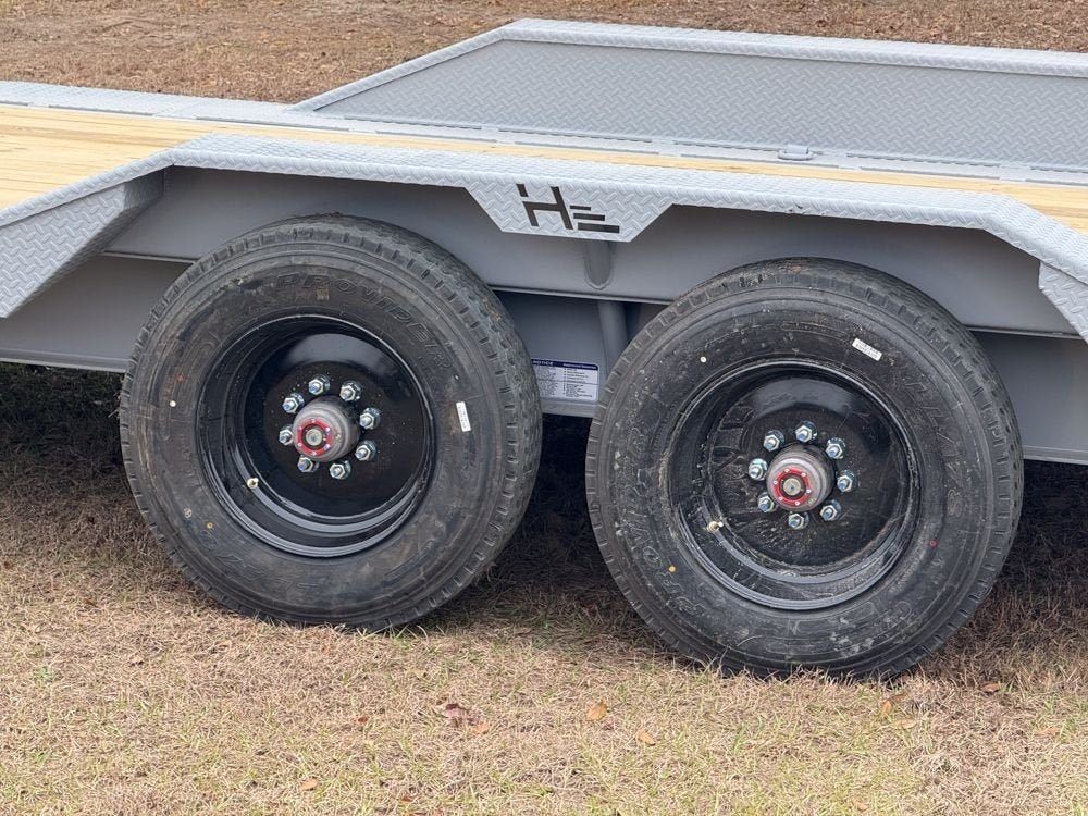 22' HEH Equipment Trailer (2) 10K Axles, Drive Over Fenders, 3' Dove W/ Mountain Ramps - Drive Over Fenders - Stryker Dealership Group