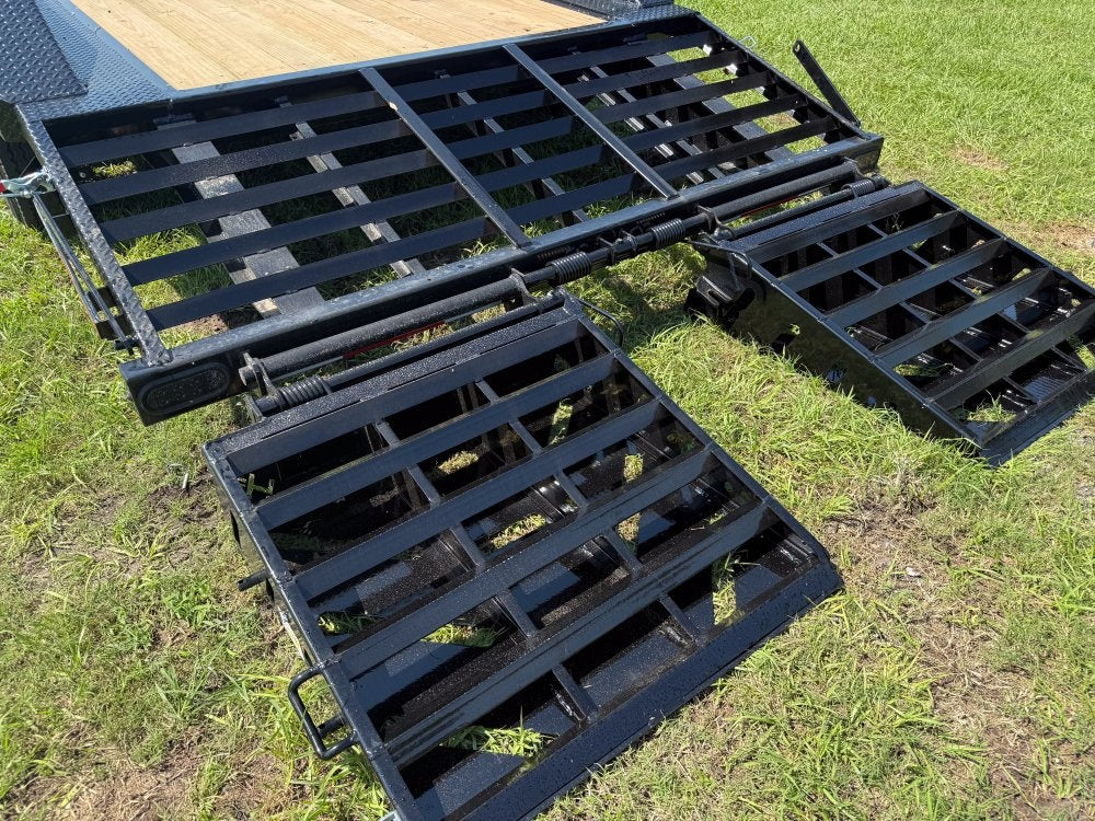 22' HEH Equipment Trailer (2) 10K Axles, Drive Over Fenders, 3' Dove W/ Mountain Ramps - Equipment Trailers - Stryker Dealership Group