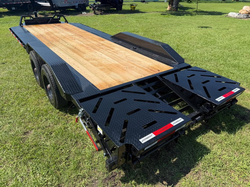 22' HEH Equipment Trailer (2) 10K Axles, Drive Over Fenders, 3' Dove W/ Mountain Ramps - Equipment Trailers - Stryker Dealership Group