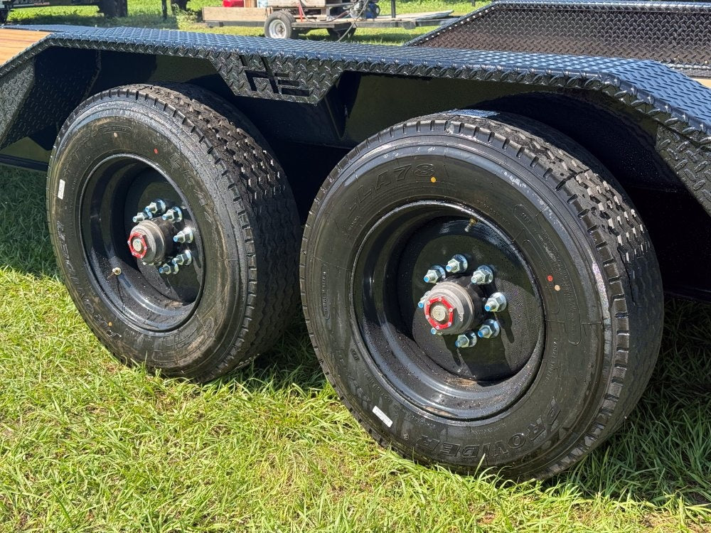 22' HEH Equipment Trailer (2) 10K Axles, Drive Over Fenders, 3' Dove W/ Mountain Ramps - Equipment Trailers - Stryker Dealership Group