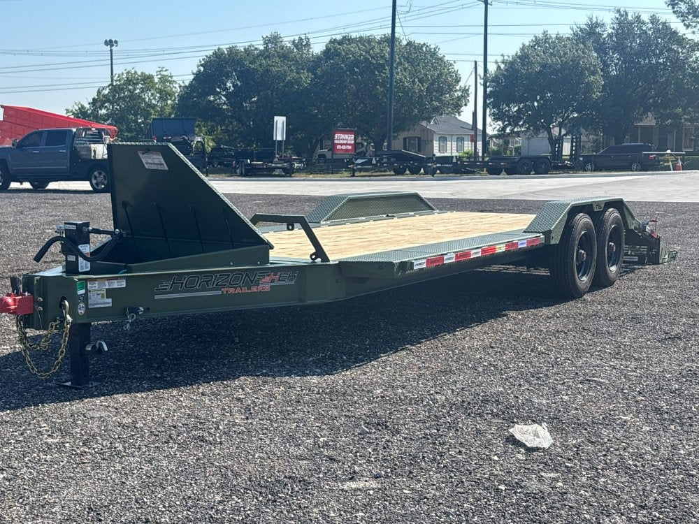 22' HEH Equipment Trailer (2) 10K Axles, Drive Over Fenders, 3' Dove W/ Mountain Ramps - Equipment Trailers - Stryker Dealership Group