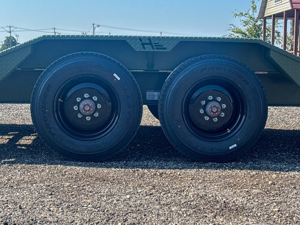 22' HEH Equipment Trailer (2) 10K Axles, Drive Over Fenders, 3' Dove W/ Mountain Ramps - Equipment Trailers - Stryker Dealership Group