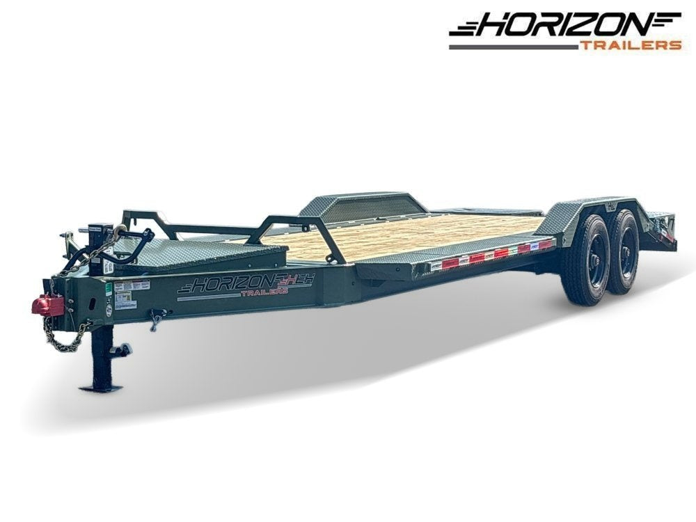 22' HEH Equipment Trailer (2) 10K Axles, Drive Over Fenders, 3' Dove W/ Mountain Ramps - Equipment Trailers - Stryker Dealership Group