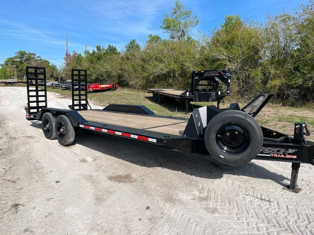 22' HEH Equipment Trailer (2) 10K Axles, Drive Over Fenders, 3' Dove W/Stand Up Ramps - Drive Over Fenders - Stryker Dealership Group