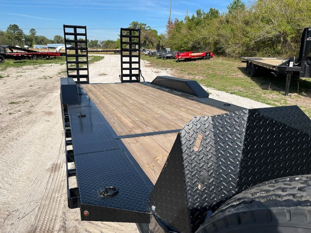 22' HEH Equipment Trailer (2) 10K Axles, Drive Over Fenders, 3' Dove W/Stand Up Ramps - Drive Over Fenders - Stryker Dealership Group