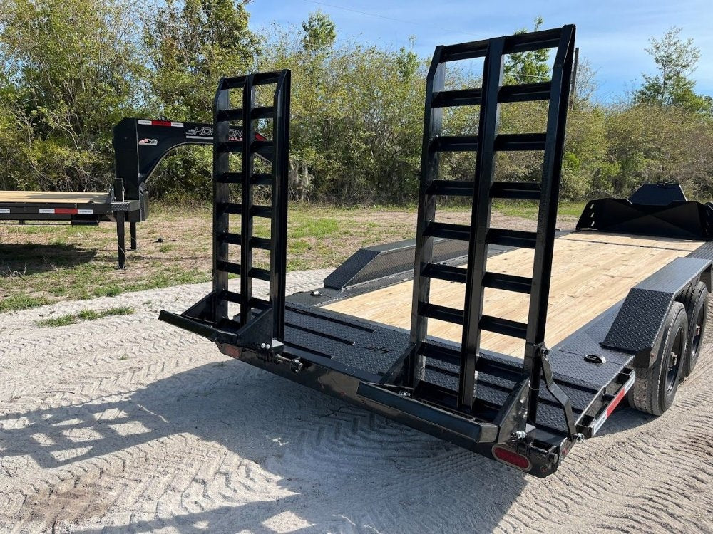 22' HEH Equipment Trailer (2) 10K Axles, Drive Over Fenders, 3' Dove W/Stand Up Ramps - Drive Over Fenders - Stryker Dealership Group