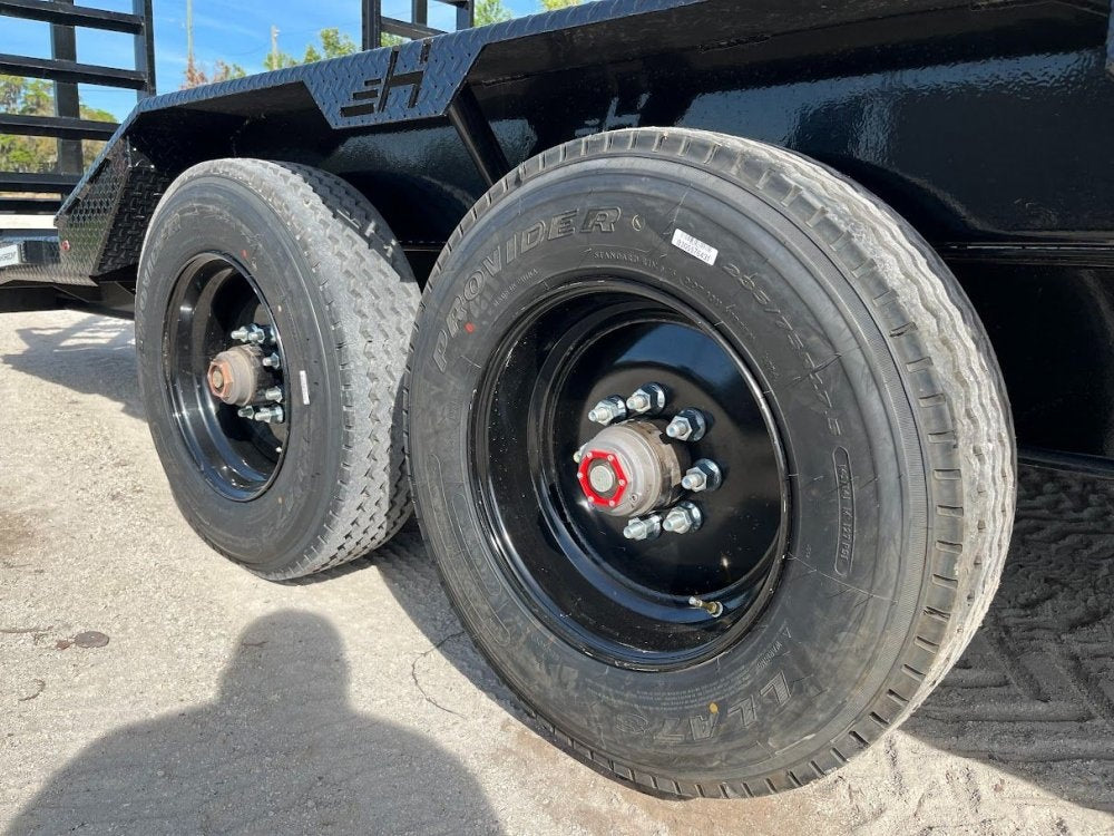 22' HEH Equipment Trailer (2) 10K Axles, Drive Over Fenders, 3' Dove W/Stand Up Ramps - Drive Over Fenders - Stryker Dealership Group