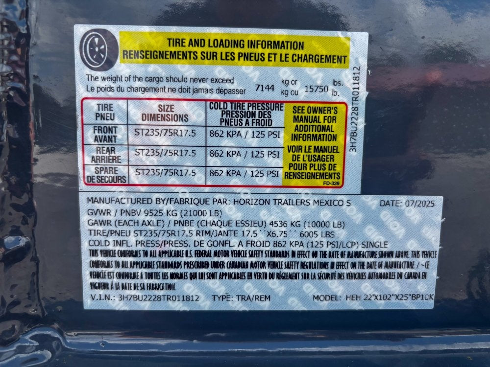 22' HEH Equipment Trailer (2) 10K Axles, Drive Over Fenders, 3' Dove W/Stand Up Ramps - Equipment Trailers - Stryker Dealership Group