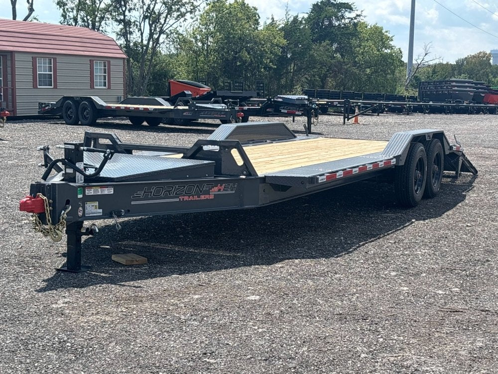 22' HEH Equipment Trailer (2) 10K Axles, Drive Over Fenders, 3' Dove W/Stand Up Ramps - Equipment Trailers - Stryker Dealership Group