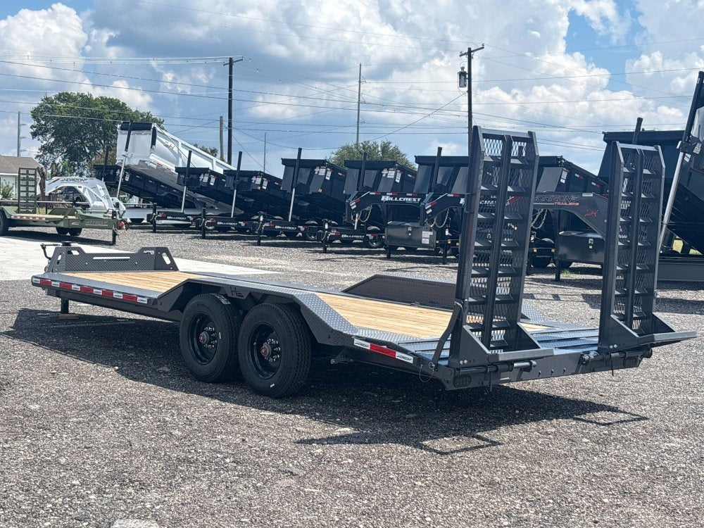 22' HEH Equipment Trailer (2) 10K Axles, Drive Over Fenders, 3' Dove W/Stand Up Ramps - Equipment Trailers - Stryker Dealership Group