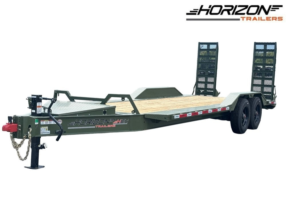 22' HEH Equipment Trailer (2) 10K Axles, Drive Over Fenders, 3' Dove W/Stand Up Ramps - Equipment Trailers - Stryker Dealership Group