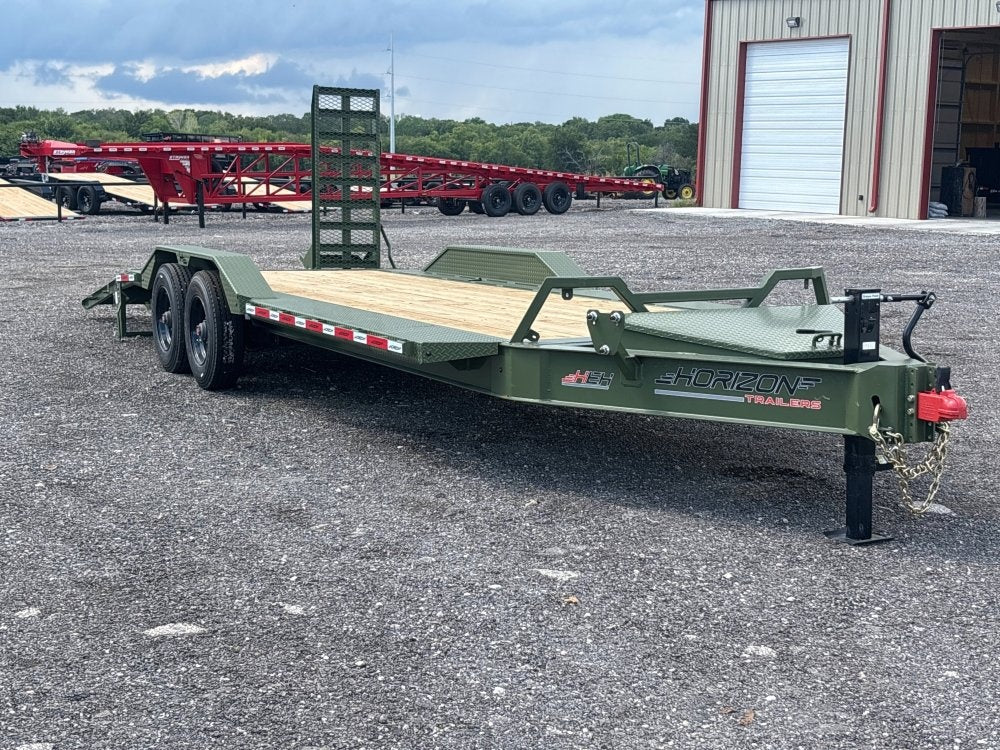 22' HEH Equipment Trailer (2) 10K Axles, Drive Over Fenders, 3' Dove W/Stand Up Ramps - Equipment Trailers - Stryker Dealership Group