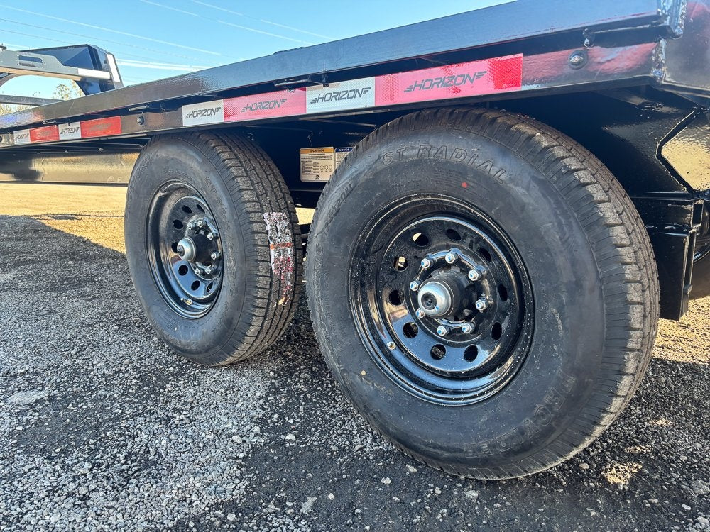 22' Horizon FTZ Gooseneck Hotshot Non-CDL Deckover Trailer Mega Ramps - (2) 7k Axles - Super Single Deckover/DO 7K MR - Stryker Dealership Group