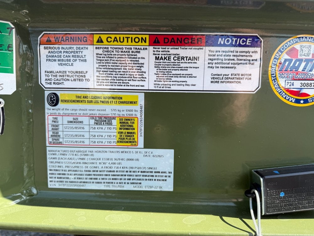 22' Tilt Equipment Trailer (2) 8K Axles 102" Wide - Equipment Tilt - Stryker Dealership Group