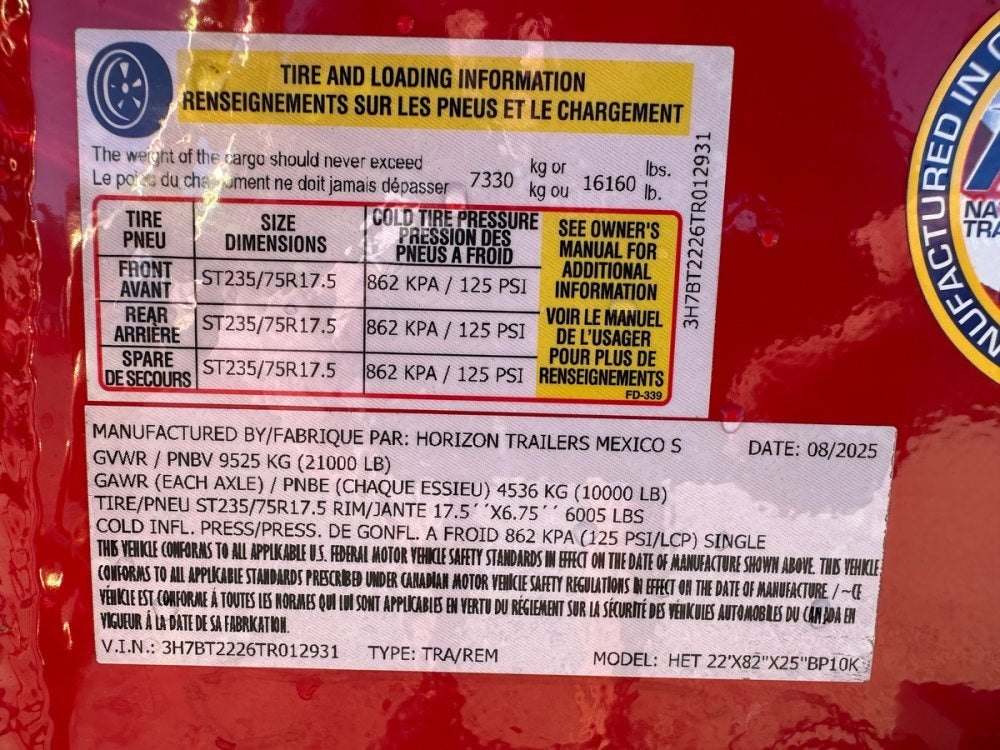 22' Tilt Equipment Trailer Bumper Pull 82" Wide (2) 10K Axles - Equipment Trailers - Stryker Dealership Group