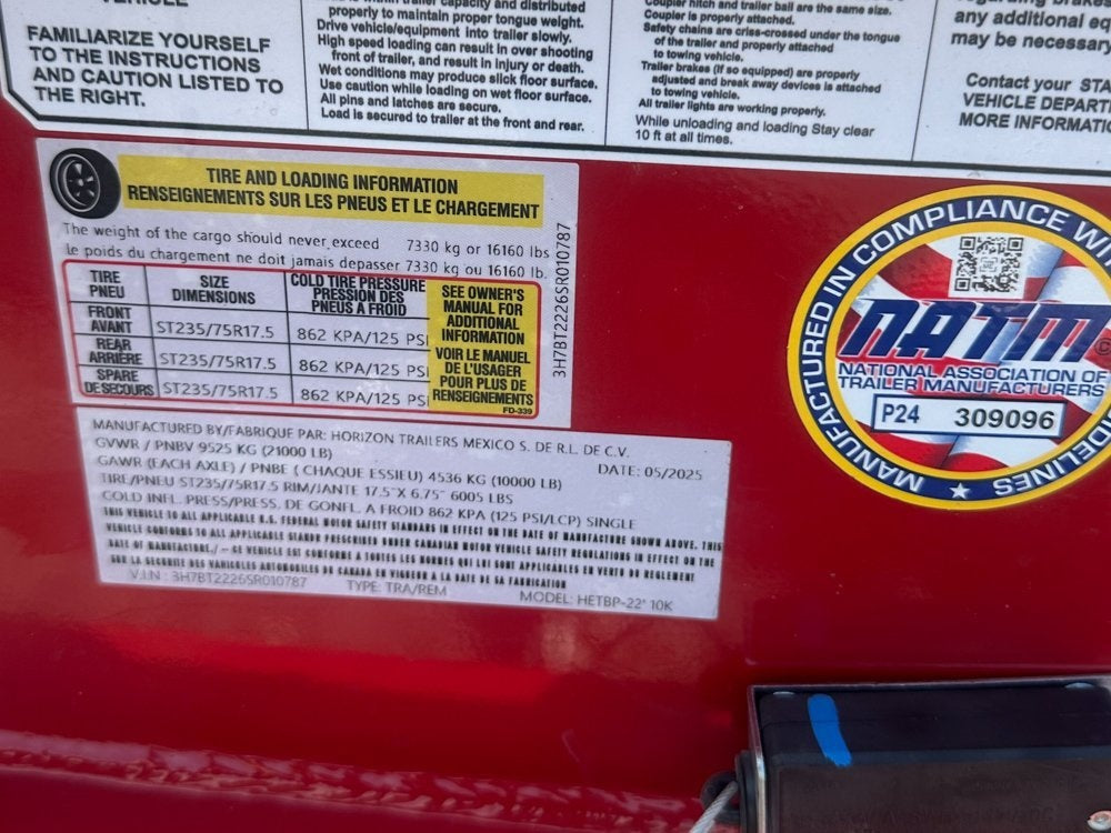 22' Tilt Equipment Trailer Bumper Pull 83" Wide (2) 10K Axles - Equipment Tilt - Stryker Dealership Group