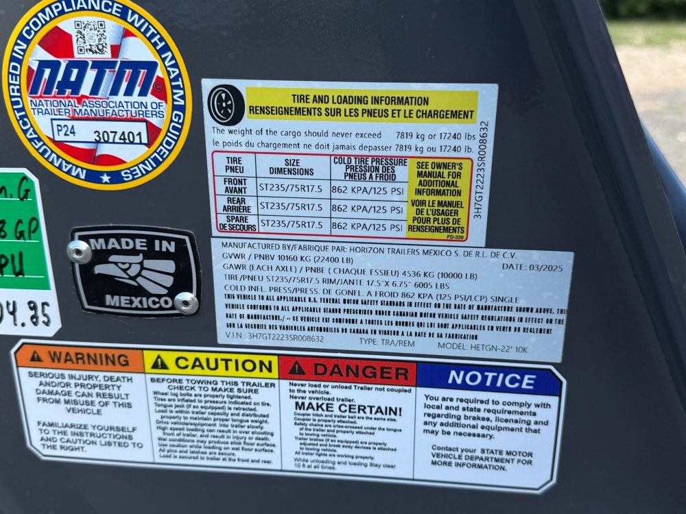 22' Tilt Equipment Trailer Gooseneck 102" Wide (2) 10K Axles - Equipment Tilt - Stryker Dealership Group