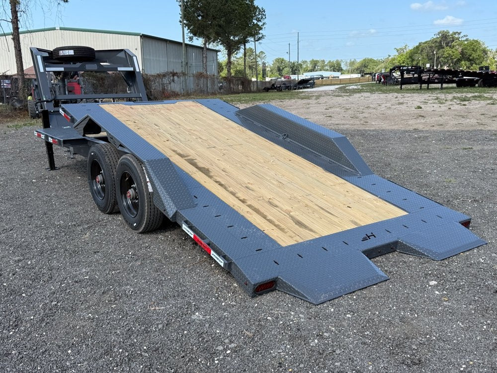 22' Tilt Equipment Trailer Gooseneck 102" Wide (2) 10K Axles - Equipment Tilt - Stryker Dealership Group
