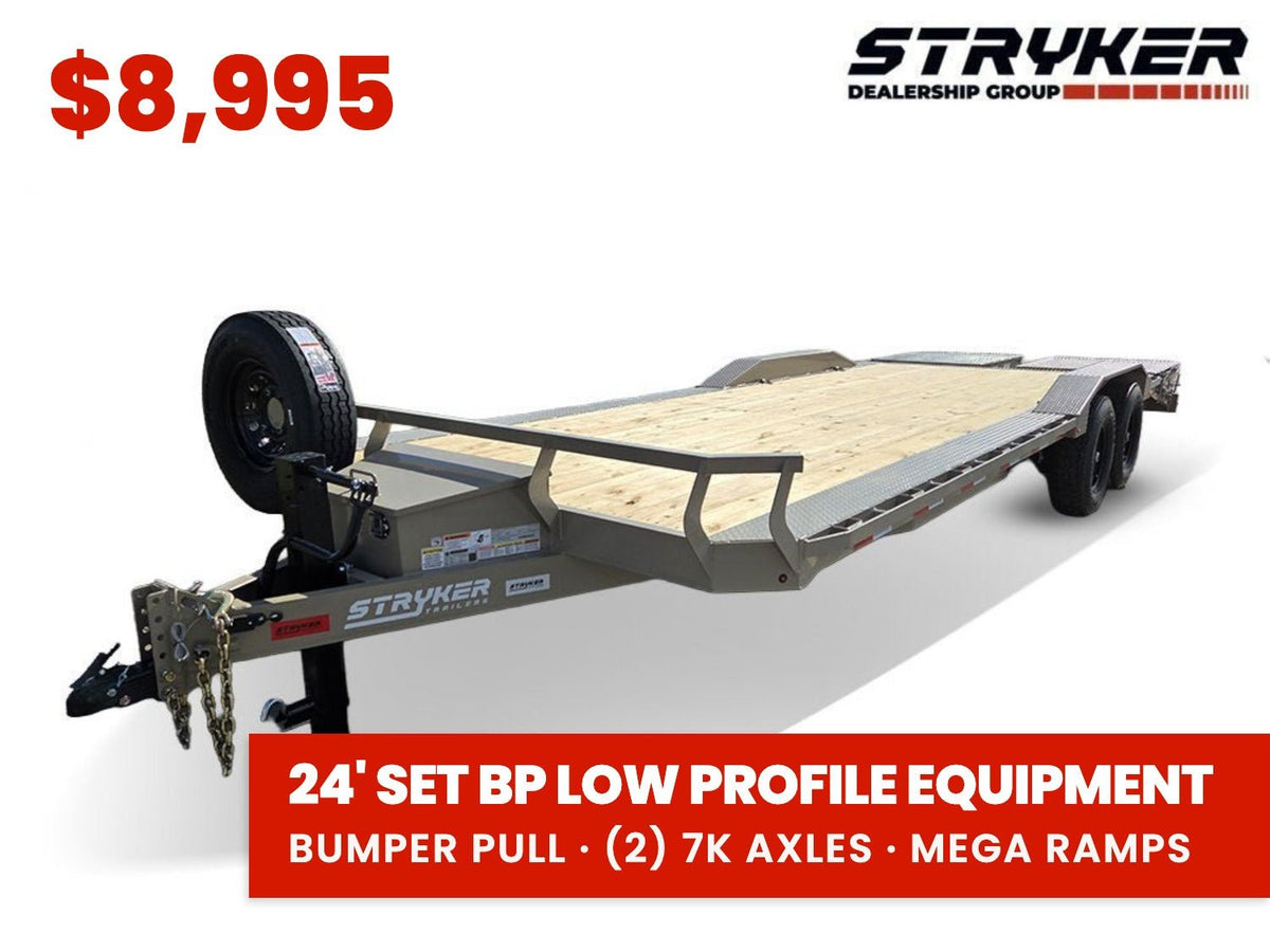 24' Stryker SET Bumper Pull Equipment Trailer DOF - (2) 7K Axles 004079 - Stryker Dealership Group