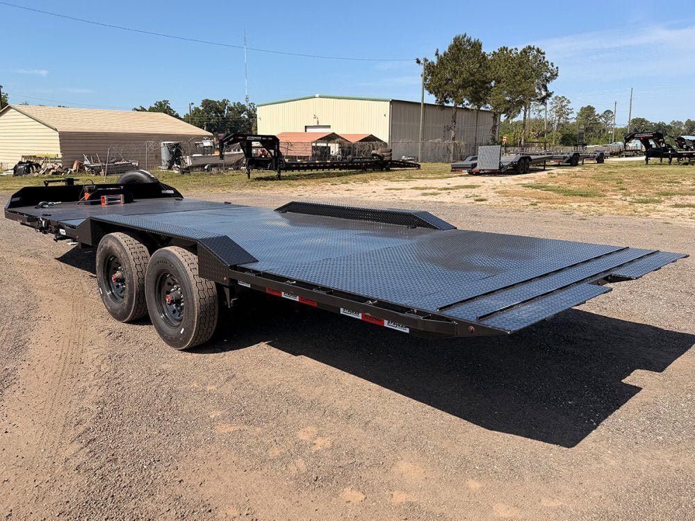 24' Tilt Trailer Drive Over Fenders, Steel Floor, 8K Axles 003822 - Stryker Dealership Group
