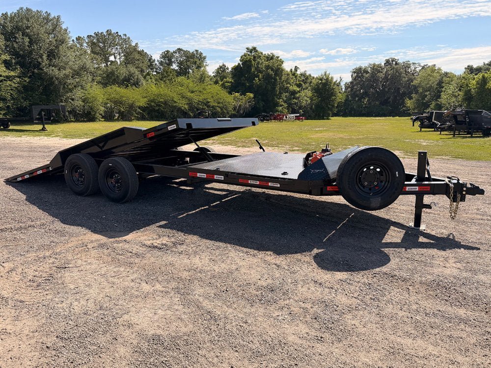 24' Tilt Trailer Drive Over Fenders, Steel Floor, 8K Axles 003822 - Stryker Dealership Group