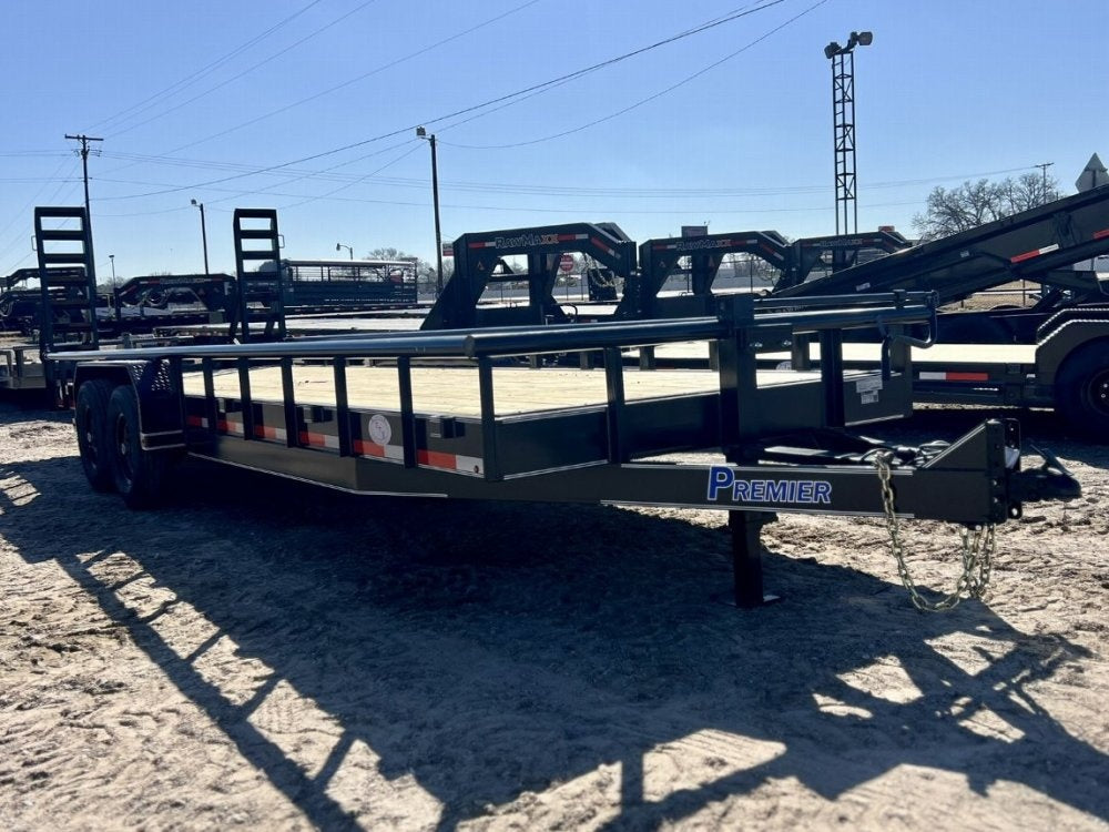 24' Equipment Trailer - 7K Axles - Stand Up Ramps - Pipe Top Rail - Stryker Dealership Group